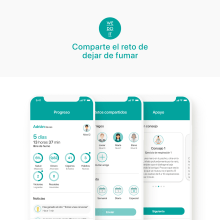 Wedoit App, comparte el reto de dejar de fumar. UX / UI, Arquitetura da informação, e Design de apps projeto de Adrián Barrado - 20.11.2020