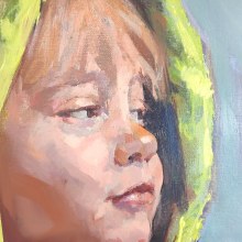 Retrato en acrílico y óleo de mi hijo.. Un proyecto de Pintura al óleo de Ale Casanova - 20.11.2020