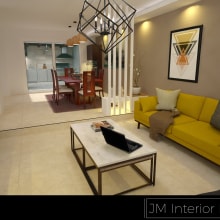 Diseño de Interiores TownHouse Bonaventure Home. Un proyecto de 3D y Diseño de interiores de Josue Gabriel Márquez Carrera - 31.03.2020
