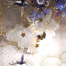 Serigrafía para los escaparates de Dior. Navidad 2019.. Arts, Crafts, Screen Printing, Set Design, and Pattern Design project by Ana Escalera Moura - 11.24.2019