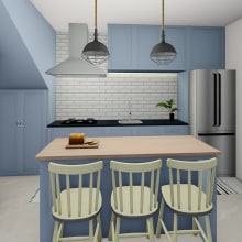 Projeto Residencial Sala + Cozinha. Un proyecto de Arquitectura, Diseño de interiores, Escenografía, Animación 3D y Decoración de interiores de Narielly Rodrigues - 26.11.2020