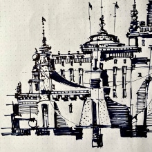Drawing Doodles with Fountain Pens. Un proyecto de Ilustración tradicional, Bocetado, Ilustración arquitectónica e Ilustración con tinta de Marek Badzynski - 27.11.2020