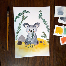 My project in Illustration Techniques with Watercolor and Gouache course. Un proyecto de Ilustración infantil de Chevrier Violaine - 29.11.2020