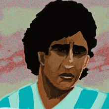 Maradona - RIP. Un projet de Peinture numérique de Walid Saber - 30.11.2020