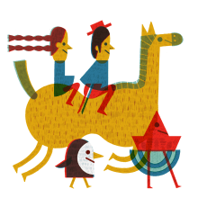 Google Doodle, día Nacional de Chile 2017. Un proyecto de Ilustración tradicional e Ilustración editorial de Paloma Valdivia - 30.11.2020