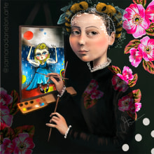 Sofonisba Anguissola. Un proyecto de Ilustración digital, Ilustración de retrato, Pintura digital e Ilustración con tinta de Samara Danelon - 05.12.2020