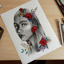 Mi Proyecto del curso: Retrato realista con lápiz de grafito. Desenho a lápis, e Desenho de retrato projeto de Sandra Méndez Barrio - 06.12.2020