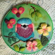 My project in Introduction to 3D Embroidery course. Arts, and Crafts project by Marie ROUSSEL - 12.08.2020