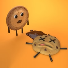 Galletas. 3D, and 3D Character Design project by Rafael Rojo - 12.10.2020