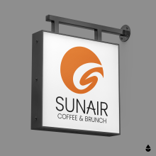 SUNAIR Coffee & Brunch . Design, Br, ing, Identit, Graphic Design, and Logo Design project by Alejandro González - 12.11.2020