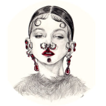 Givenchy Series Ein Projekt aus dem Bereich Traditionelle Illustration, Mode, Bleistiftzeichnung und Artistische Zeichnung von Connie Lim - 15.02.2015