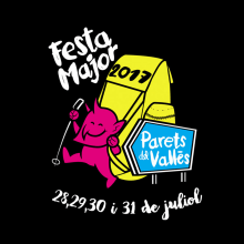 Fiesta Mayor de Parets del Vallès 2017. Un proyecto de Ilustración tradicional, Br, ing e Identidad y Diseño gráfico de Javier Cáceres Reverte - 01.06.2017