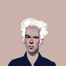 Retrato. jim jarmusch. Traditional illustration, and Portrait Drawing project by Manuela Gutierrez - 12.16.2020