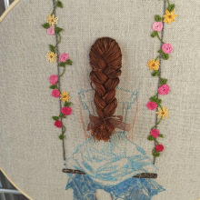 Mi Proyecto del curso: Técnicas de bordado para crear peinados con volumen. Arts, Crafts, and Embroider project by Ana Andreu - 12.17.2020