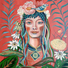 Pintura botánica con acrílico. Fine Arts, Painting, Creativit, and Naturalistic Illustration project by Gloria Barba - 12.18.2020