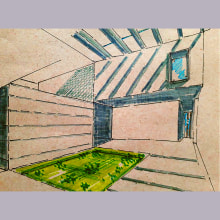 Mi Proyecto del curso: Introducción al dibujo arquitectónico a mano alzada. Architecture project by claudiamoreno15 - 12.16.2020