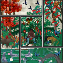 Guardian of the Amazon on Youtube. Un proyecto de Ilustración tradicional, Bellas Artes e Ilustración digital de Ryuku Otsuka - 19.12.2020