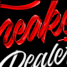 Sneakers Dealer. Un proyecto de Lettering, Diseño de logotipos, Lettering digital y Lettering 3D de Eduardo Morgan - 21.12.2020