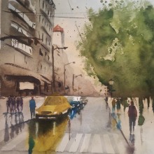 Mi Proyecto del curso: Paisajes urbanos en acuarela. Un proyecto de Bellas Artes y Dibujo de LOLA MANJÓN - 21.12.2020