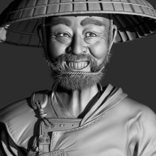 Mi Proyecto del curso: Modelado de personajes en 3D - Samurai. 3D, and 3D Modeling project by Sara C. Rodríguez - 12.24.2020