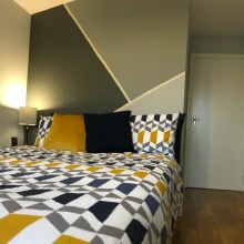 Three Colours Bedroom. Un proyecto de Diseño de interiores, Decoración de interiores e Interiorismo de José Soto - 24.12.2020