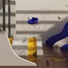 Composiciones abstractas. Un proyecto de 3D, Arquitectura interior, Collage y Modelado 3D de Noemi Amorin Garcia - 28.12.2020