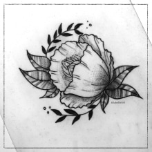Mi primer tatuaje en piel falsa. Un proyecto de Ilustración tradicional, Dibujo y Diseño de tatuajes de Marina Labella - 28.12.2020