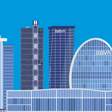 Ilustraciones edificios BBVA. Un proyecto de Ilustración vectorial de Alejandra Marín Garibay - 25.10.2019