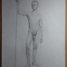 Mi Proyecto del curso: Dibujo realista de la figura humana Dibujo de Peter.. Un proyecto de Autorretrato Fotográfico de Carlos Alberto Trujillo Ramirez - 31.12.2020