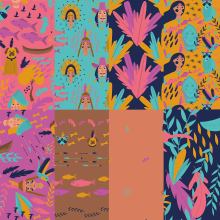 Mi Proyecto del curso: Diseño de patrones ilustrados. Ilustração tradicional, Pattern Design, Ilustração digital e Ilustração infantil projeto de María José Pardo - 31.12.2020