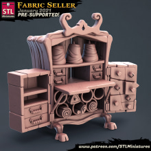 This is the Tailor set. If you like High Detailed 3D Printable Miniatures for your tabletop games check it out here https://www.patreon.com/STLMiniatures. 3D, Sculpture, 3D Modeling, 3D Design, Art To, and s project by Javier Lorente Preciado - 01.01.2021