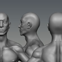 My first attempt of anatomy in Z-Brush. 3D, and 3D Modeling project by Julian Vargas Cataño - 01.01.2021