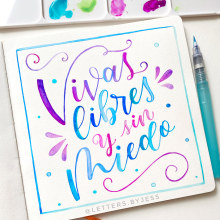 Colección: Letras con acuarelas . Calligraph, Lettering, Watercolor Painting, H, and Lettering project by Letters by Jess - 01.04.2021
