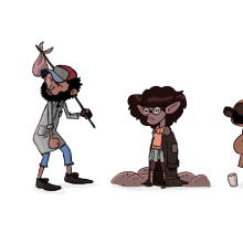 Los 4 mendigos nerds. Un proyecto de Ilustración tradicional, Diseño de personajes y Pintura digital de Leo Jara Monsalve - 06.01.2021