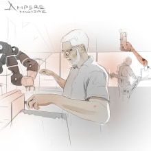 Ampere Magazine. Un proyecto de Bocetado e Ilustración digital de Timo Mueller - 06.01.2021