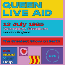 Queen - Live Aid. Un proyecto de Diseño gráfico de Filippo Baldo - 06.01.2021