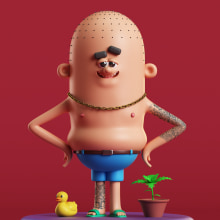 Mr. Weed. Traditional illustration, 3D, Character Design, and 3D Character Design project by gerardo_escalante_85 - 01.08.2021
