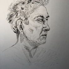 Robert Graves. My project in Introduction to Portraits with India Ink and Nibs course. Un proyecto de Dibujo de Retrato e Ilustración con tinta de jordi_sola - 09.01.2021