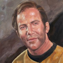 Star Trek - Captain Kirk. Un proyecto de Ilustración de retrato y Pintura al óleo de Rubén Megido - 09.01.2021