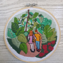 Mi Proyecto del curso: Introducción al bordado botánico. Embroider project by christel_90 - 01.13.2021