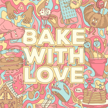 Bake with love. Ilustração tradicional, e Design gráfico projeto de h_kel - 14.01.2021