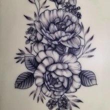 Mi Proyecto del curso: Tatuaje botánico con puntillismo. Sketching project by Lorena Tapia - 01.16.2021