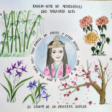 Mi Proyecto acuarela con influencia japonesa. Traditional illustration project by Ana Delgado - 01.17.2021
