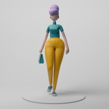 Girl PWR Ein Projekt aus dem Bereich Traditionelle Illustration, 3D, Design von Figuren, 3-D-Animation und Design von 3-D-Figuren von Itsacat&Goodog - 18.01.2021