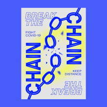 Break the chain – animated and static poster. Un proyecto de Animación, Diseño gráfico y Diseño de carteles de merleprestin - 20.01.2021