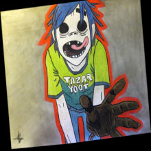 Gorillaz. Pencil Drawing, Drawing, and Artistic Drawing project by Alex Rey - 01.21.2021