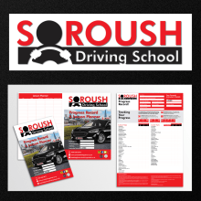 Soroush Driving School. Design editorial, Design gráfico, e Design de logotipo projeto de Pier Alessi - 21.01.2021