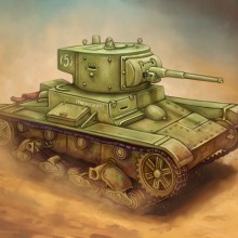 Carro de combate T-26. Un proyecto de Ilustración tradicional de Rubén Megido - 21.01.2021