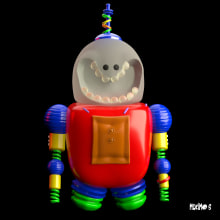 Robot Toy. 3D, Design de personagens 3D, e 3D Design projeto de Mariana Moreno - 22.09.2020