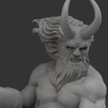 Viking Hellboy - 2018. Un proyecto de Escultura, Modelado 3D y Diseño de personajes 3D de Ángel López-Bravo Cifuentes - 22.09.2018